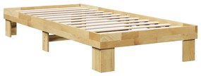 Estrutura de cama sem colchão 90x190 cm Carvalho de maciça