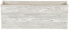 Vaso com efeito de madeira branca 54 x 17 x 21 cm PAOS Beliani