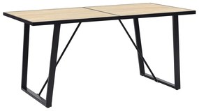vidaXL Mesa de jantar 160x80x75 cm MDF cor carvalho
