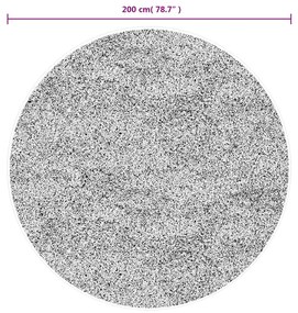 Tapete de pelo alto aspeto brilhante ISTAN Ø 200 cm antracite