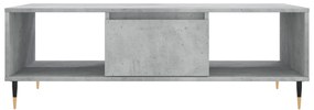 Mesa de centro 104x60x35 cm derivados madeira cinzento cimento