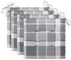 Cadeiras exterior dobráveis c/ almofadões 4 pcs acácia maciça