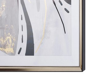 Quadro com moldura 60 x 80 cm cinzento HIDMO Beliani