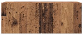 Conjunto de 4 Peças de Armário para TV em Madeira Envelhecida e Madeir