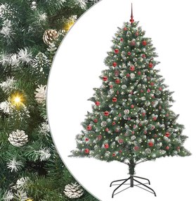 vidaXL Árvore de Natal Artificial Verde 210 cm PVC, Plástico e Aço