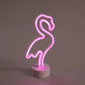 Candeeiro de Mesa Neon Branco com LED - Flamenco Design