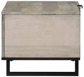 Mesa de centro com prateleira com armazenamento com porta Branco, Pret