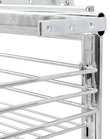 Unidade cestos arame para cozinha 3 pcs 47x35x56 cm prateado