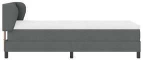 Cama Box com Colchão vidaXL Cinza Escuro 90x190 cm Tecido