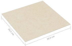 Tábuas de soalho autoadesivas 20 pcs 1,86 m² PVC bege