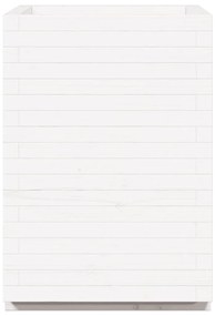 Vaso/floreira de jardim 50x50x72,5 cm pinho maciço branco