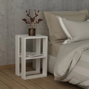 Mesa de Cabeceira Lonie – Branco – 30 cm x 55 cm x 30 cm