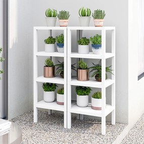 Estante de plástico cozinha com 4 níveis 38 x 32,5 x 99 cm, estante organizadora estreita e multifuncional, montagem sem ferramentas, para casa de ban