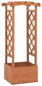 Vaso de treliça com arco 49x39x117 cm madeira de abeto