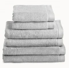 Toalhas banho 100% algodão penteado 580 gr. cor cinzento: 1 Toalha mão 30x30 cm