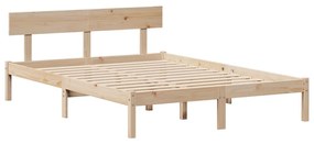 Cama com estante sem colchão 140x190 cm pinho maciço