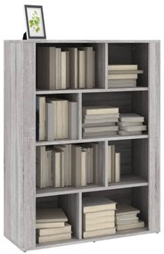 Aparador 80x30x106 cm derivados de madeira cinzento sonoma