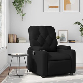 vidaXL Poltrona reclinável couro artificial preto