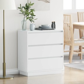 Criado-mudo vidaXL com LED Branco 71x34,5x75 cm Madeira de engenharia