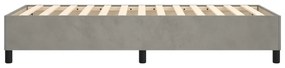 Estrutura de cama sem colchão 90x190 cm veludo cinzento-claro
