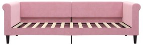 Sofá-cama 90x200 cm veludo rosa