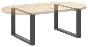Pés para mesa de centro em forma de U, 2 peças, antracite, 70x (42-43)