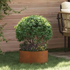 Vaso de Aço Corten Aço Corten Médio Inserções Decorativas