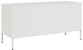 Móvel de TV 100,5x39x50,5 cm aço branco