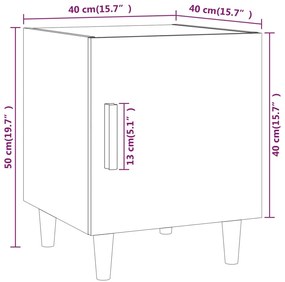 Mesa de cabeceira madeira processada cinzento-cimento