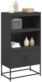 Aparador alto 68,5x38,5x123,5 cm aço preto