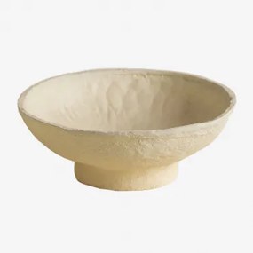 Cuenco Decorativo Em Papel Machê Muriel Beige Creme - Sklum
