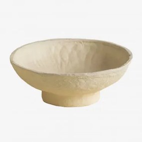Tigela Maché De Papel Artesanal Decorativa Muriel Crema - Sklum