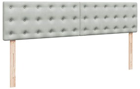 Estrutura de cama otomana com colchão 160x200 cm cinzento claro