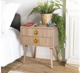 Mesa de Cabeceira City Two – Multicolor – 60x61x40 cm