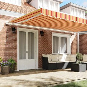 Toldo Retrátil Amarelo e Laranja 500 × 300 cm amarelo e laranja
