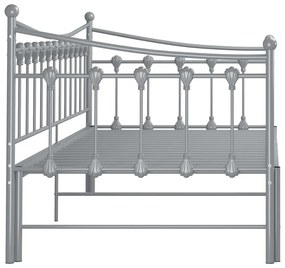 Estrutura sofá-cama de puxar 90x200 cm metal cinzento
