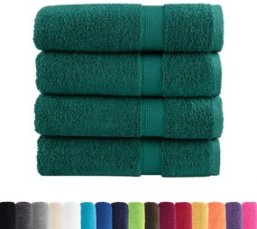 Toalhas de banho premium SOLUND 4 pcs 100x150 cm 600 gsm verde