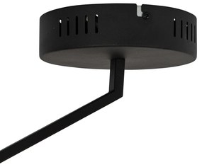 Candeeiro de teto design preto incl. LED regulável em 3 etapas - Anello Design