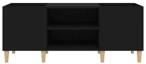 Armário para discos 121x38x48 cm derivados de madeira preto