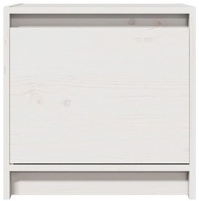 Mesa de cabeceira 40x30,5x40 cm madeira de pinho maciça branco