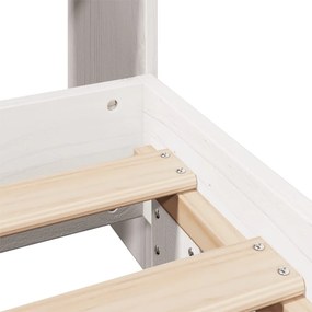 Cama sem colchão 90x200 cm madeira de pinho maciça branco