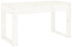 Banco de jardim 80x38x45 cm madeira de pinho maciça branco
