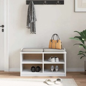 Banco de entrada SANDNES Branco 87x40x50 cm pinho maciço
