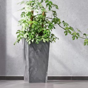 Vaso de flores com aspeto de betão, 91L 40 x 40 x 75 cm cinzento