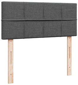 Cama otomana com colchão&amp;LEDs 120x200 cm tecido cinzento escuro