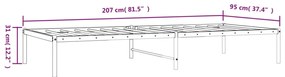 Estrutura de cama metal 90x200 cm branco