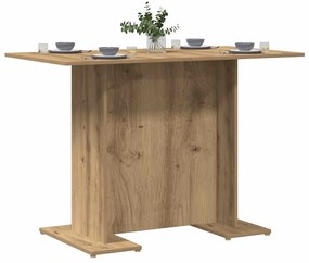 Mesa de jantar 110x60x75cm derivados madeira carvalho artisiano