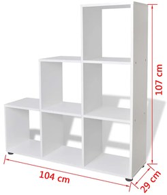 Estante escada/prateleira 107 cm branco