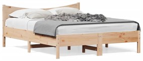 vidaXL Cama sem colchão 160x200 cm madeira de pinho maciça