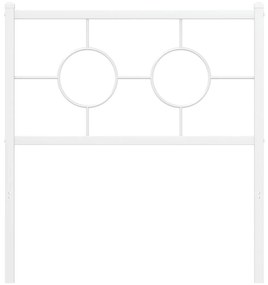 Cabeceira de cama 80 cm metal branco